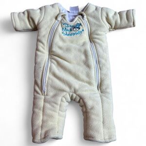 Baby Merlin Magic Sleepsuit Yellow Fleece Size Small 3-6 Months Baby Sleep Sack